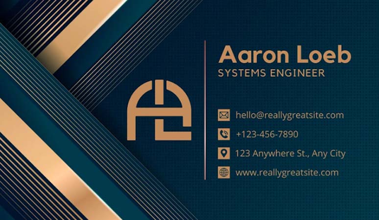 Business card template for a systems engineer designed by Canva