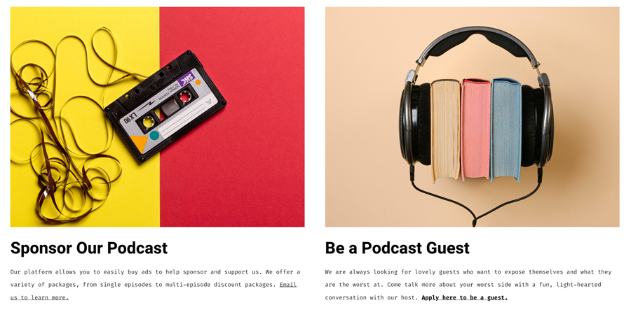 Example of brand building as a podcast guest or ad sponsor